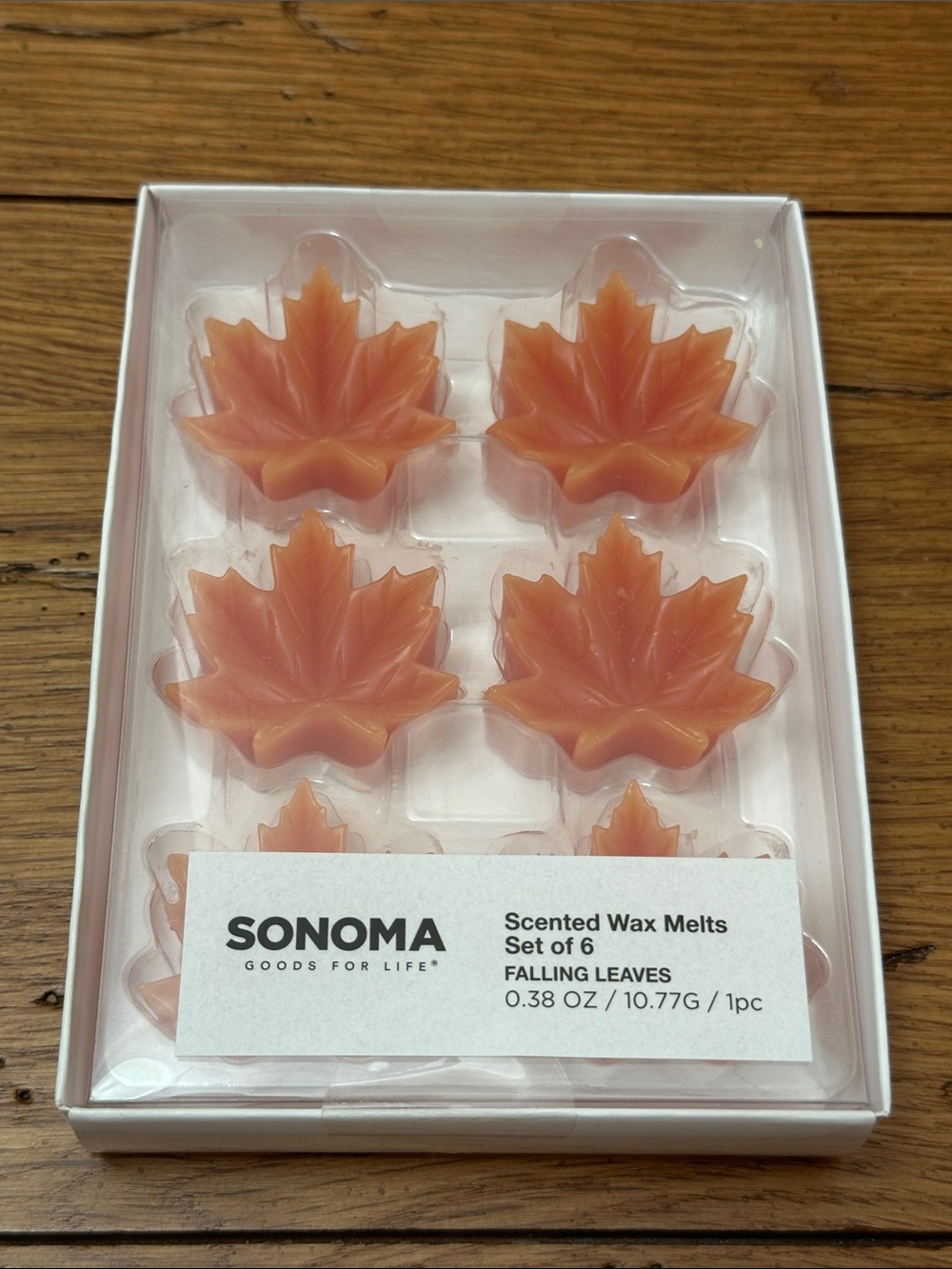 SONOMA Orange Leaf-Shaped Scented Wax Melts - Set of 6